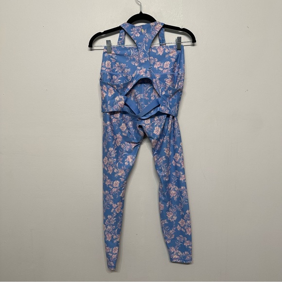 Spiritual Gangster Jacaranda Print Sports Bra Legging Athletic Set - Picture 4 of 9